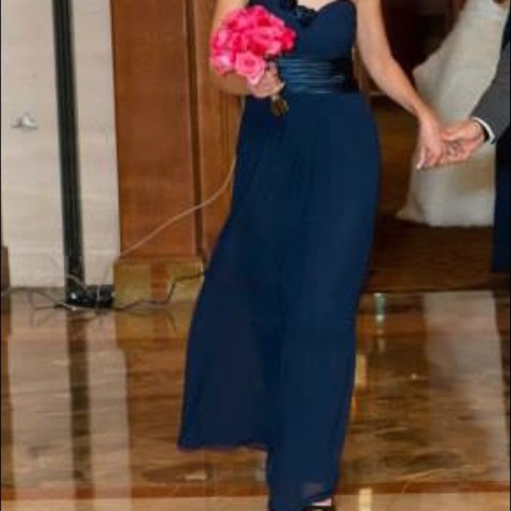 Navy blue Bill Levkoff formal dress